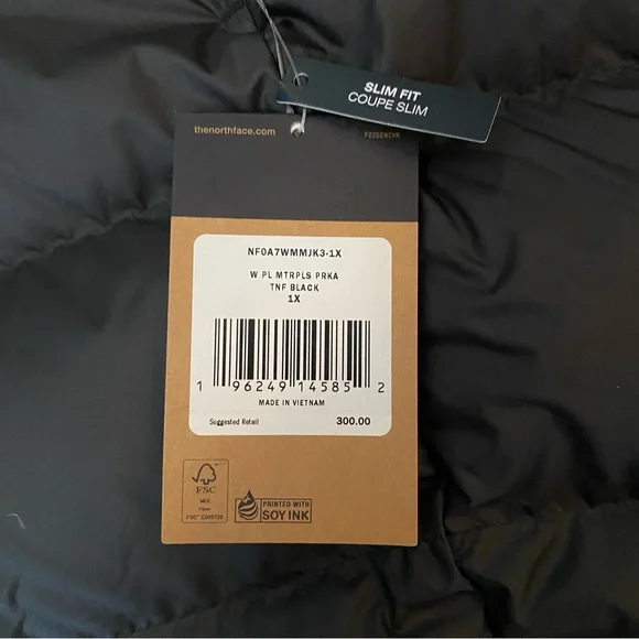 NEW The North Face Down Feather Metropolis Parka - Black - 1X Slim Fit - Picture 9 of 13